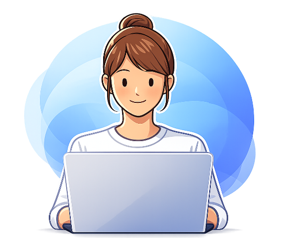 Person using a laptop